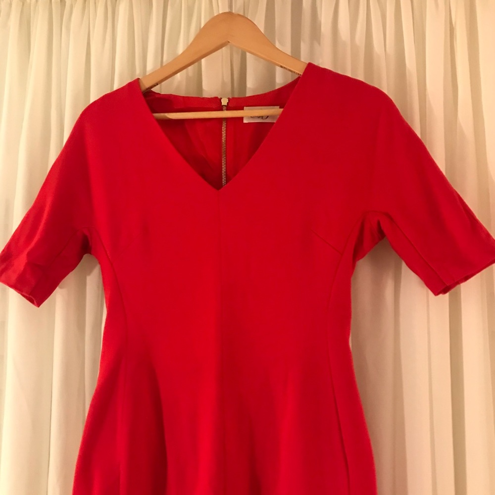 Eliza J Red Wiggle Sheath Dress